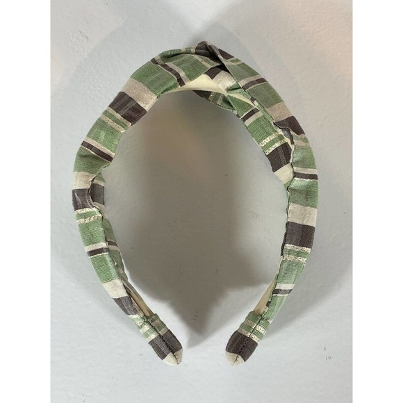 AUTUMN ADEIGBO Green Metallic Headband $72 - Picture 2 of 6